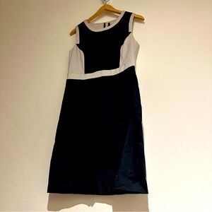 Marc NY Andrew shift dress size 8, black and tan